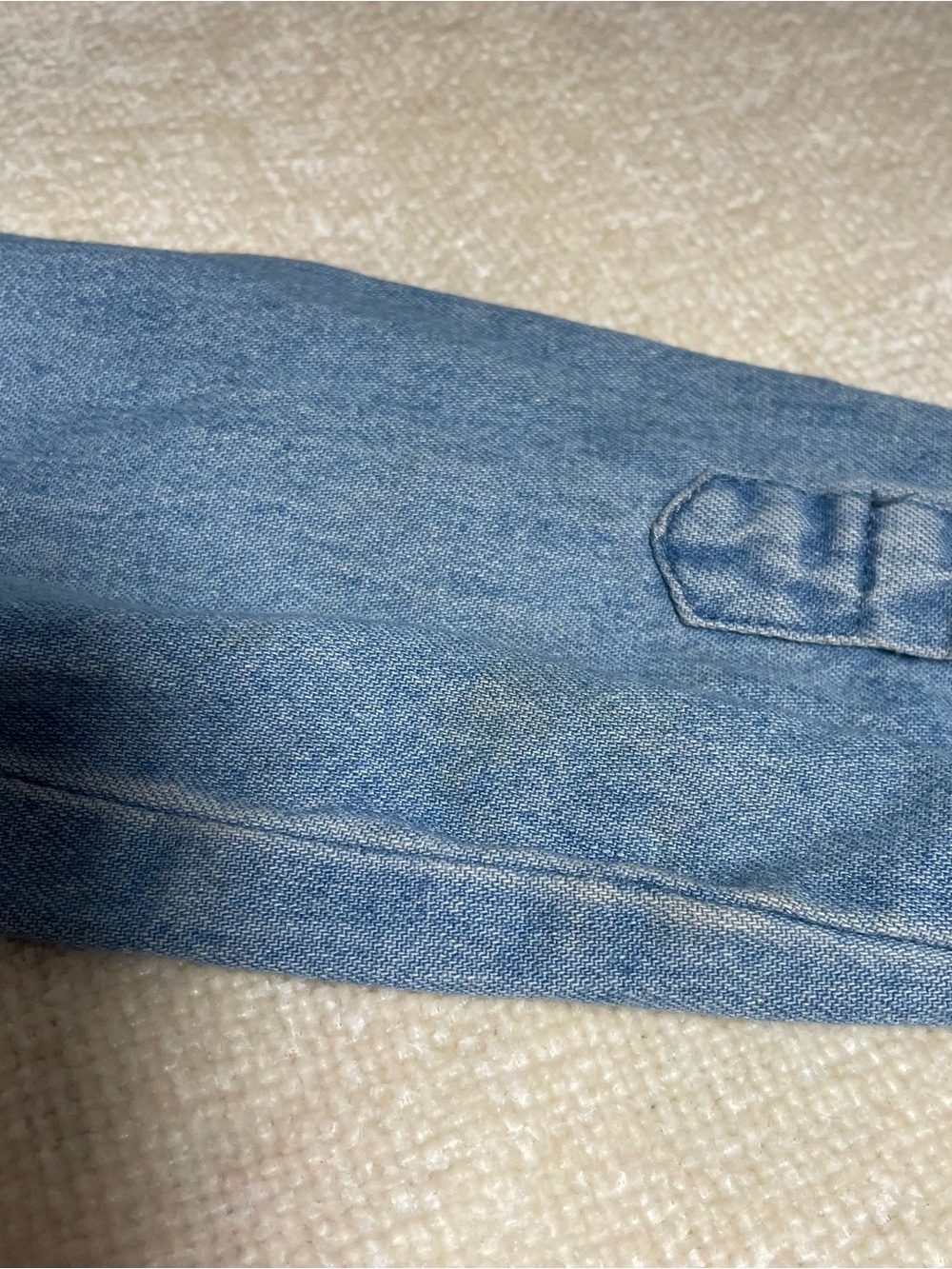 Wrangler Light Blue Denim Western Shirt with Navy Label 5/6 kids - Picture 8 of 8
